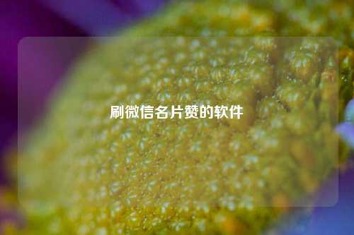 刷微信名片赞的软件