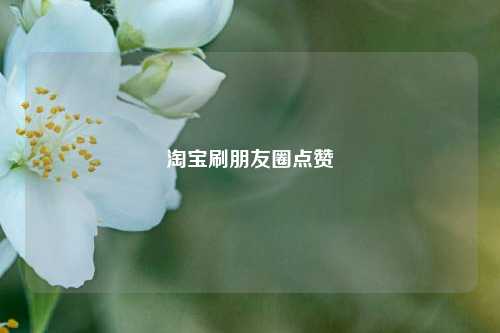 淘宝刷朋友圈点赞